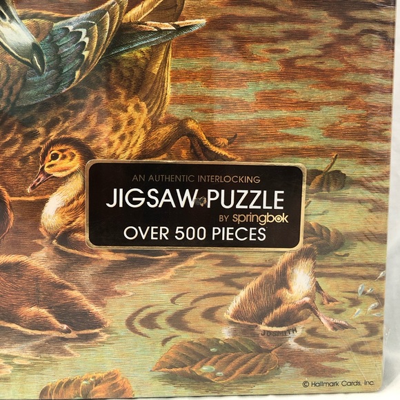 Springbok FAMILY OUTING Ducks Ducklings 500+ pc Jigsaw Puzzle Hallmark PZL2109 - Picture 3 of 4